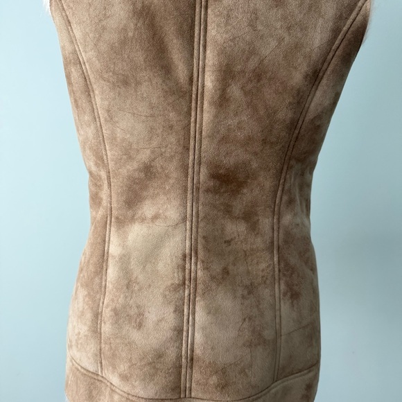 ✨ Scully Faux Shearling Suede Vest | Cream Fur Trim | Size M ✨ - Picture 8 of 12